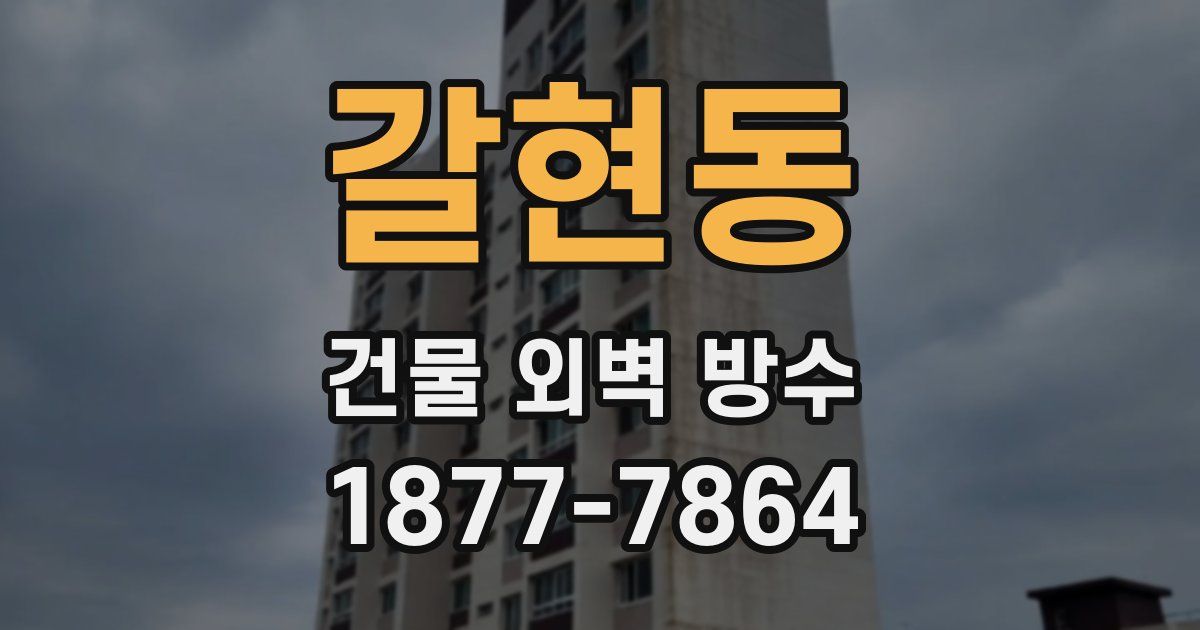 갈현동 건물 외벽 방수