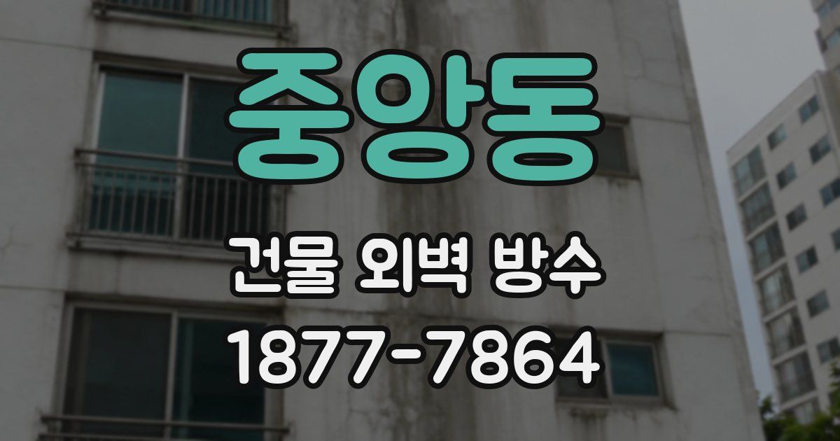 중앙동 건물 외벽 방수