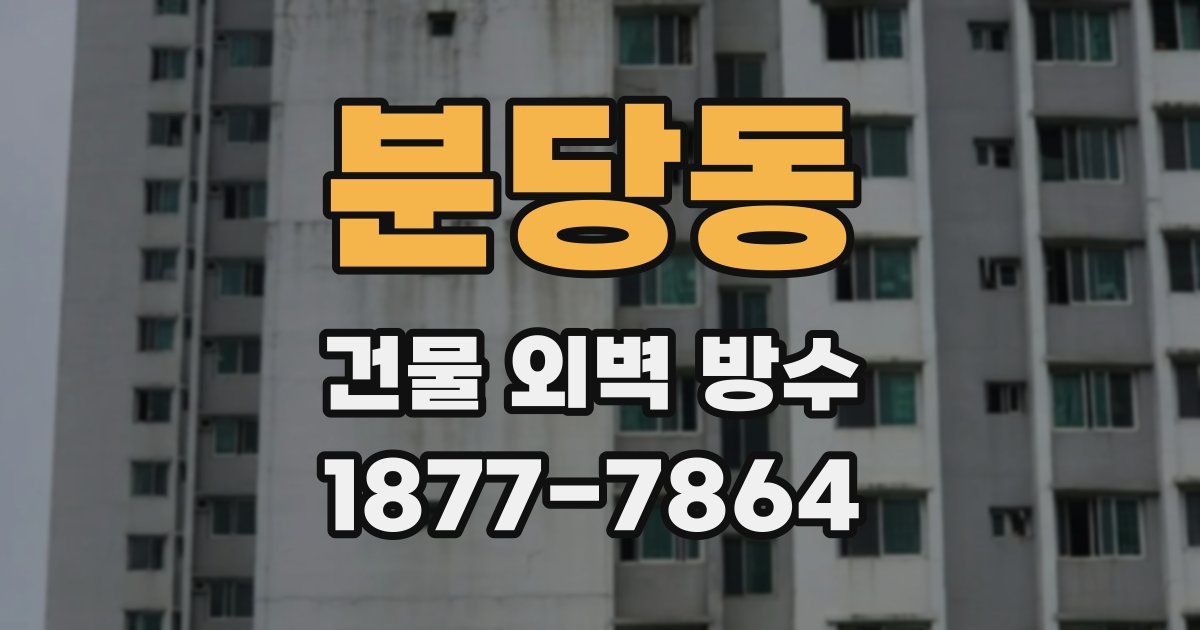 분당동 건물 외벽 방수