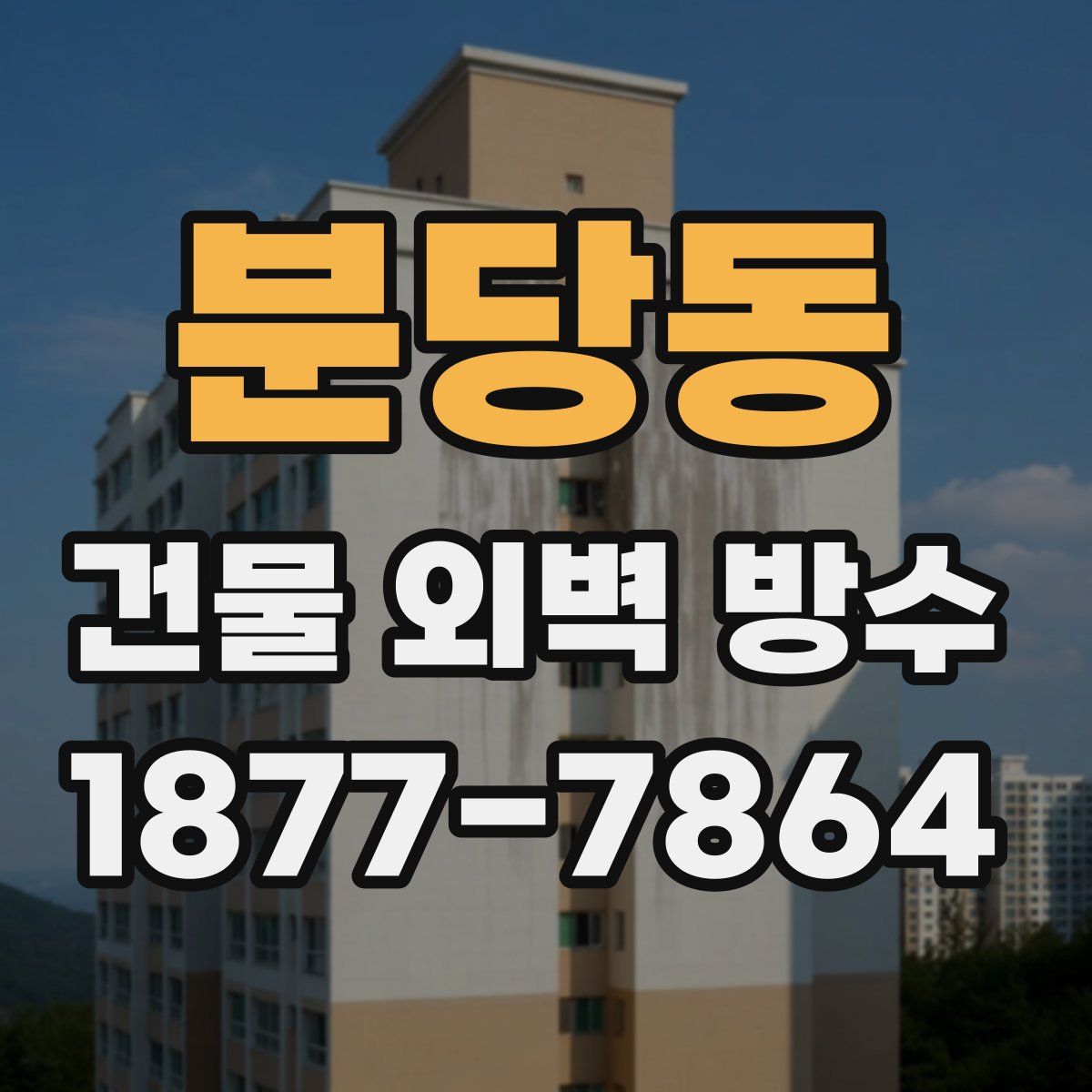 분당동 건물 외벽 방수