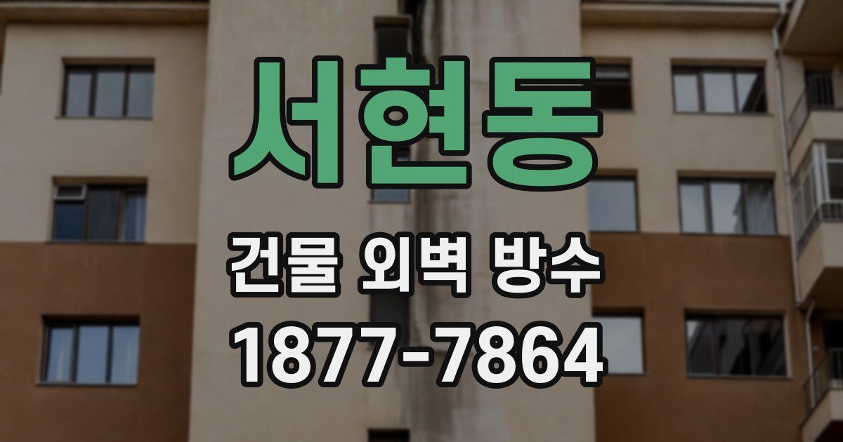서현동 건물 외벽 방수