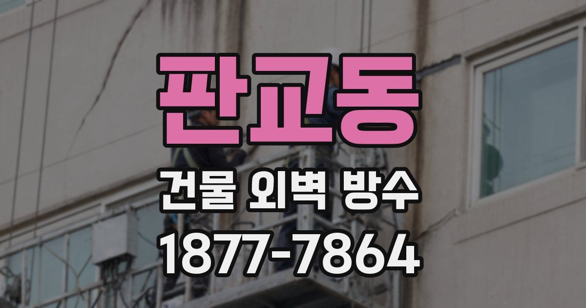 판교동 건물 외벽 방수