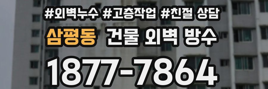 삼평동 건물 외벽 방수