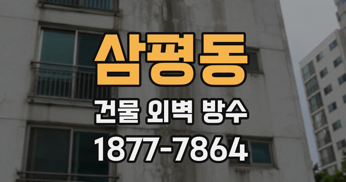 삼평동 건물 외벽 방수