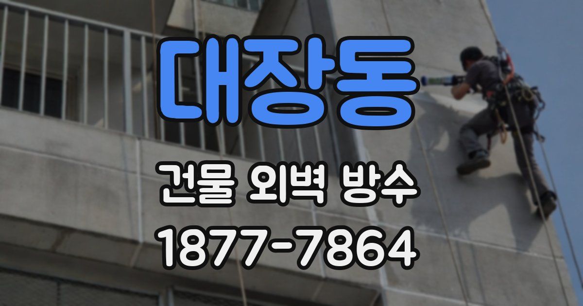 대장동 건물 외벽 방수