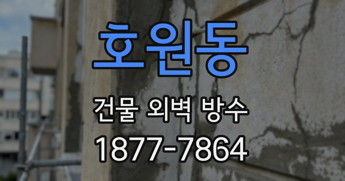 호원동 건물 외벽 방수