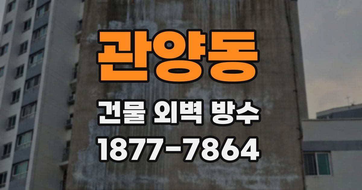 관양동 건물 외벽 방수