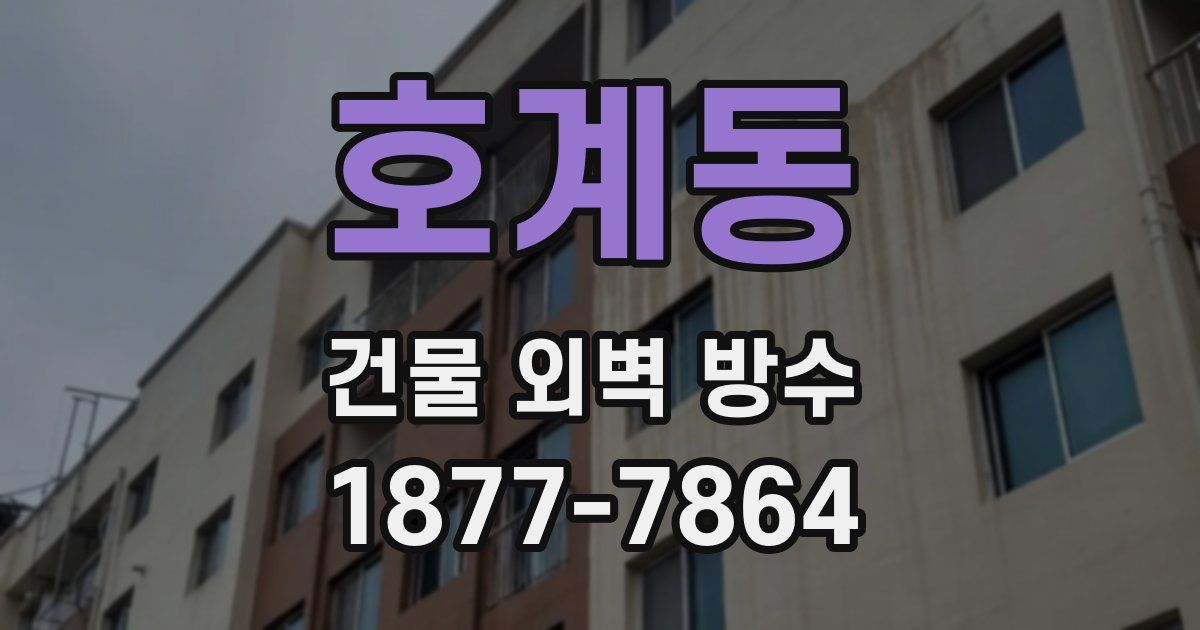 호계동 건물 외벽 방수