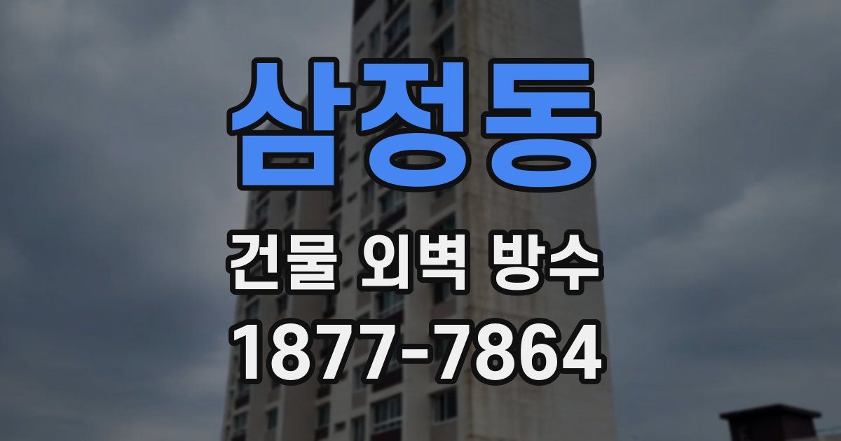삼정동 건물 외벽 방수
