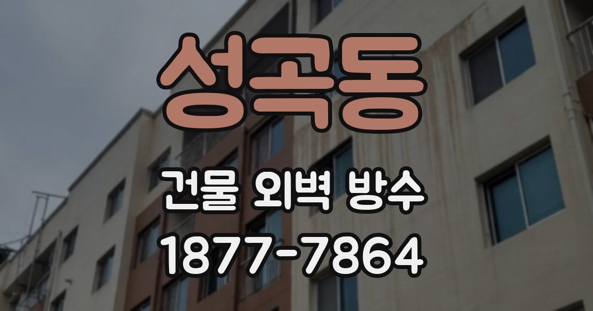 성곡동 건물 외벽 방수