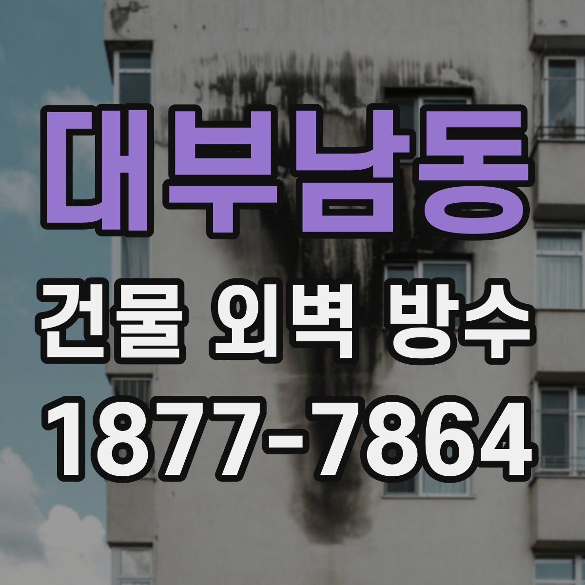 대부남동 건물 외벽 방수