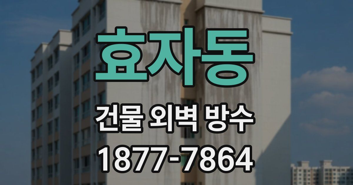 효자동 건물 외벽 방수