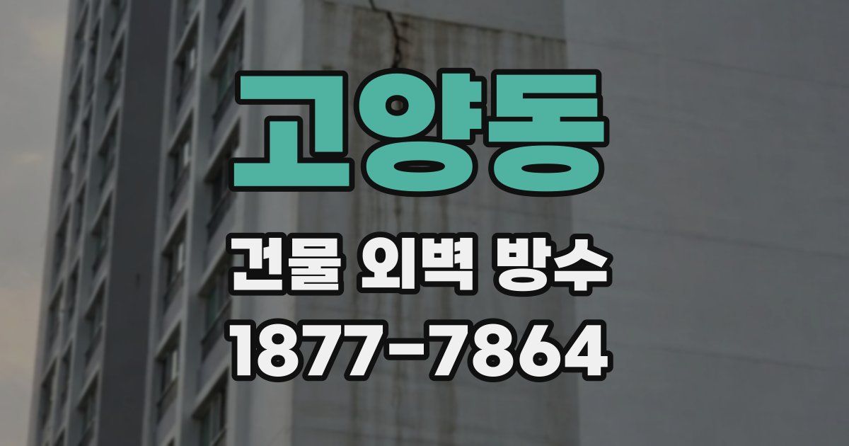 고양동 건물 외벽 방수