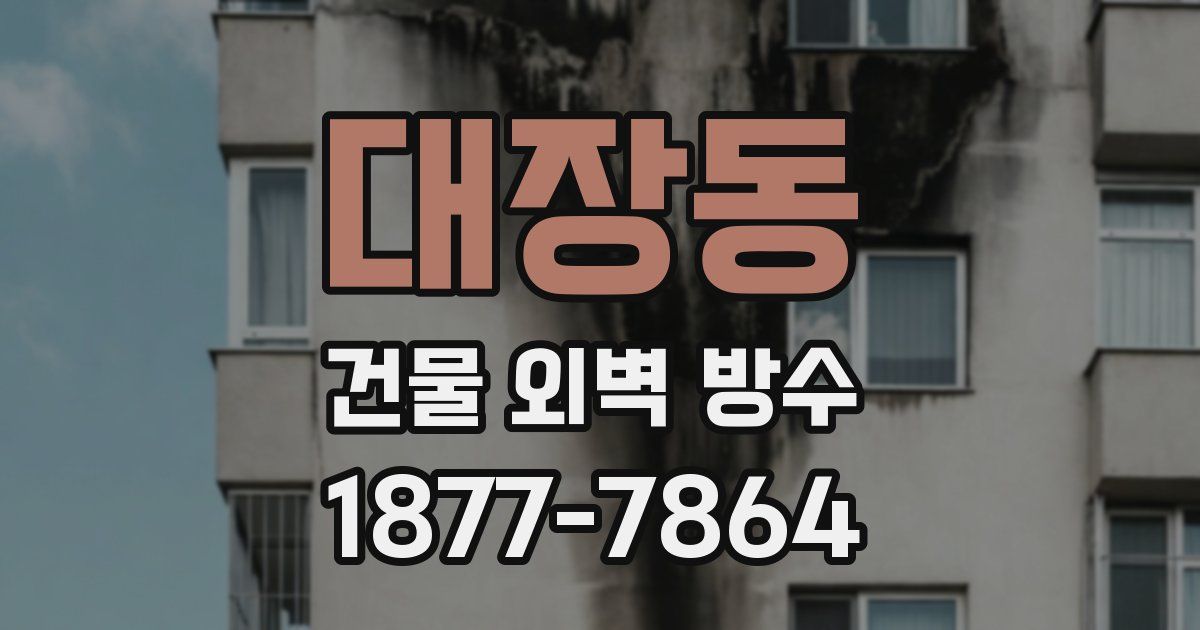 대장동 건물 외벽 방수