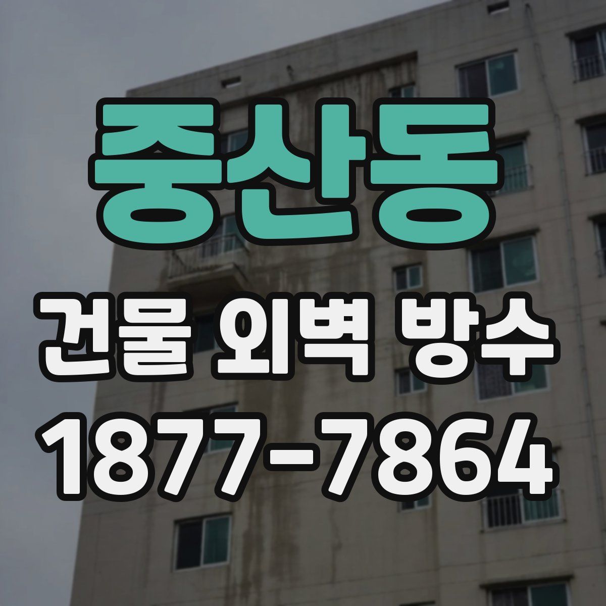 중산동 건물 외벽 방수