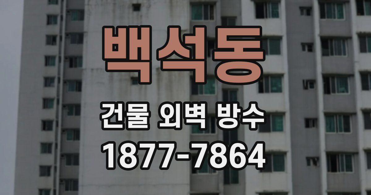 백석동 건물 외벽 방수