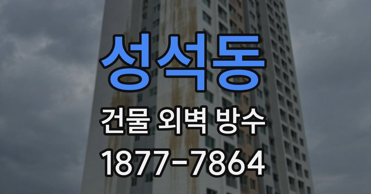 성석동 건물 외벽 방수