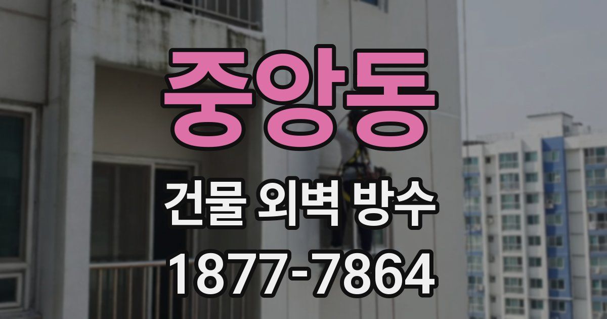 중앙동 건물 외벽 방수