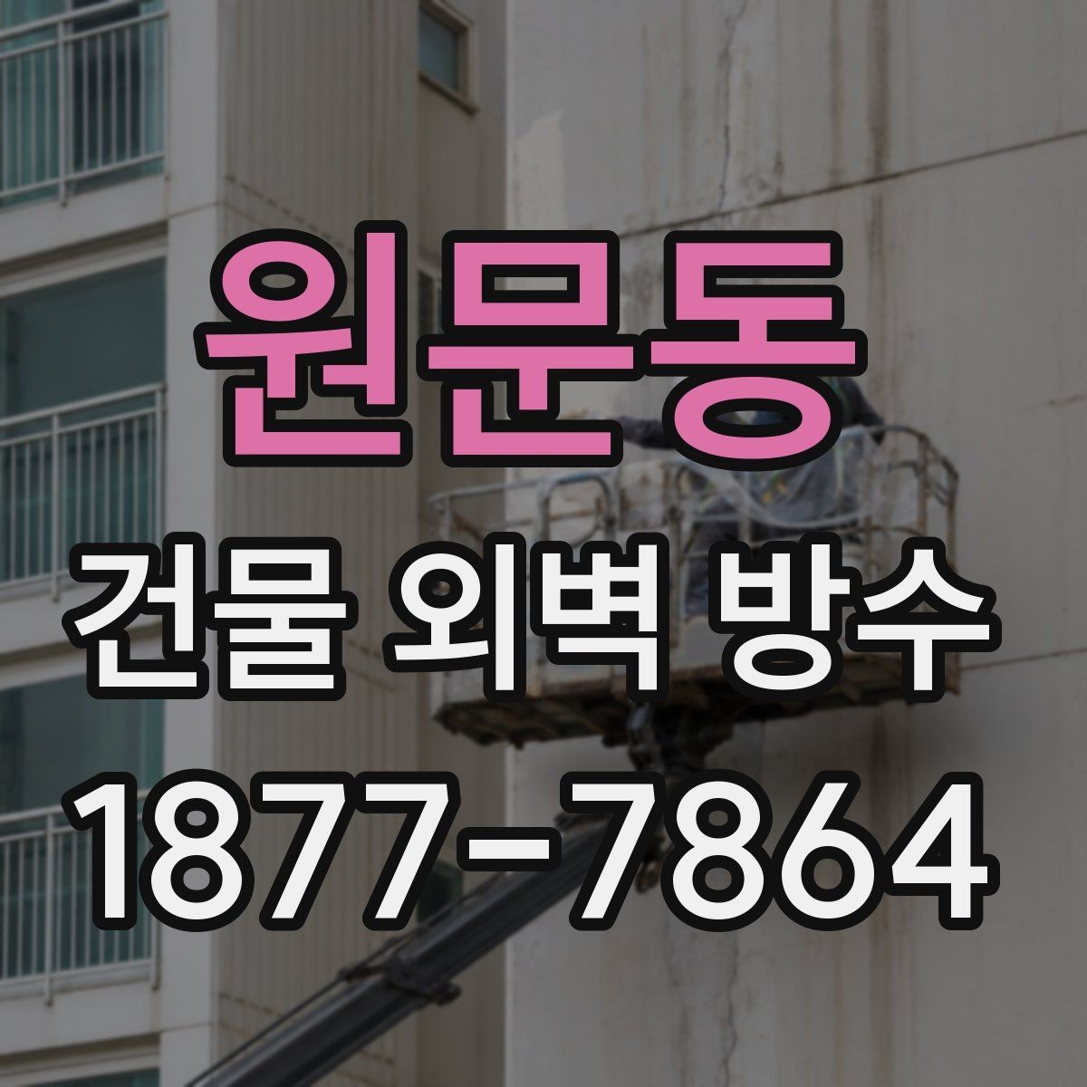 원문동 건물 외벽 방수 공정 순서와 작업 흐름