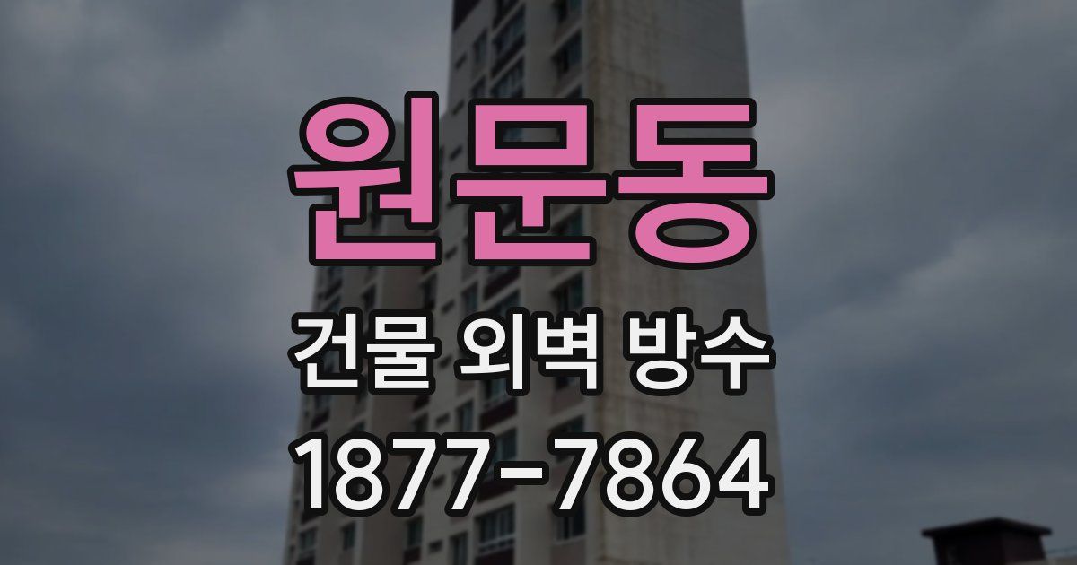 원문동 건물 외벽 방수