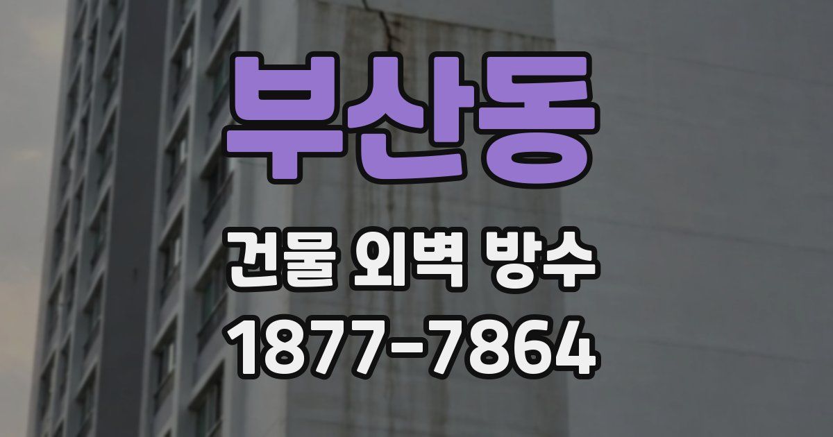부산동 건물 외벽 방수