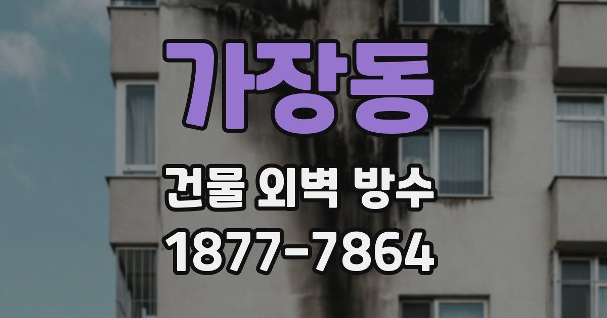 가장동 건물 외벽 방수