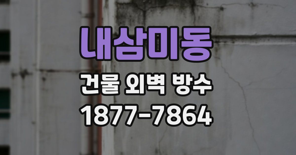 내삼미동 건물 외벽 방수