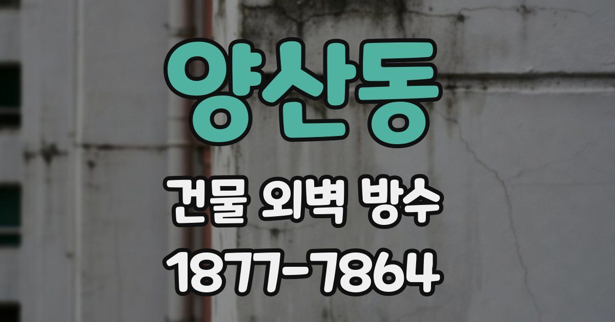 양산동 건물 외벽 방수