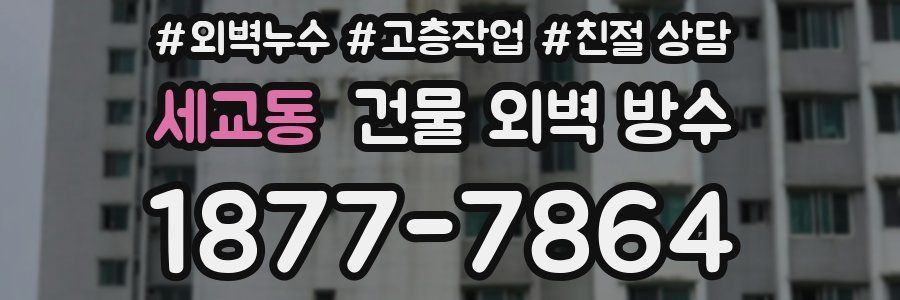 세교동 건물 외벽 방수