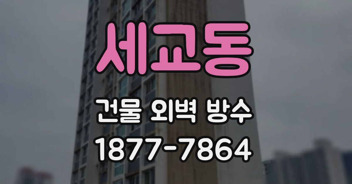 세교동 건물 외벽 방수