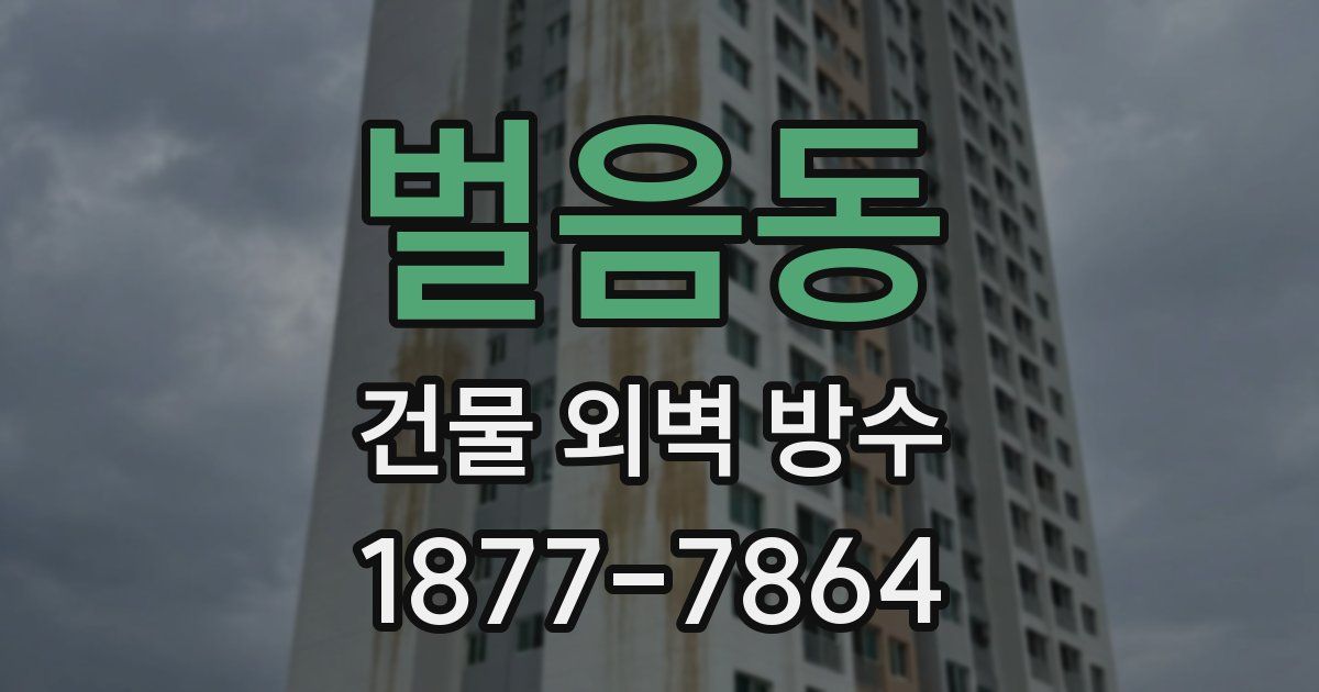 벌음동 건물 외벽 방수