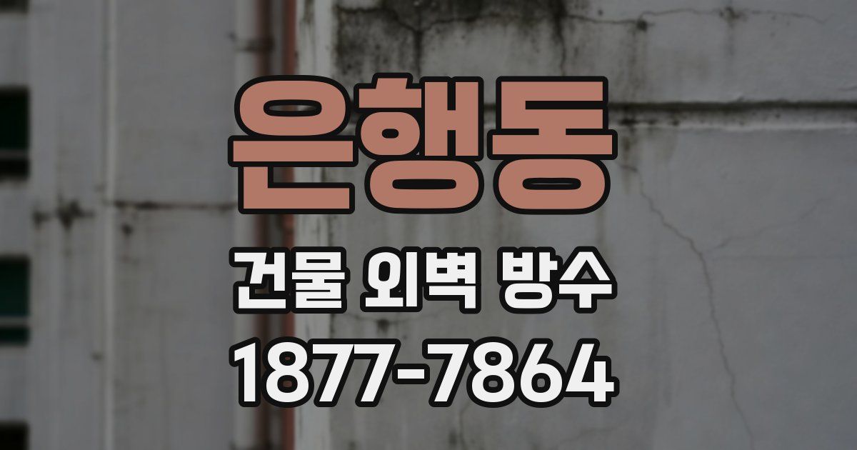 은행동 건물 외벽 방수