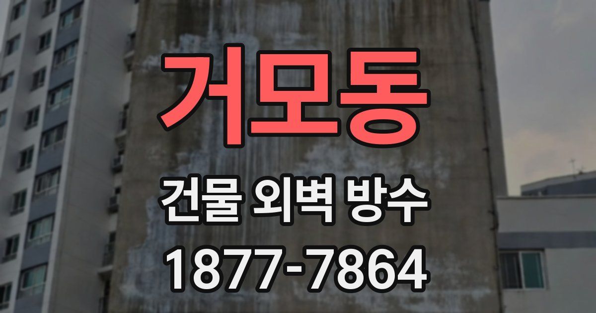 거모동 건물 외벽 방수