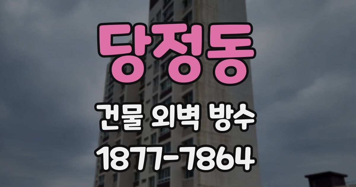 당정동 건물 외벽 방수
