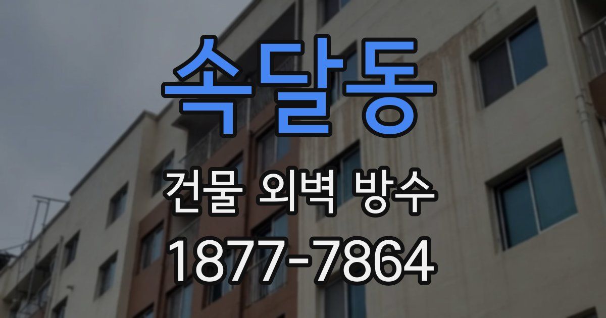 속달동 건물 외벽 방수
