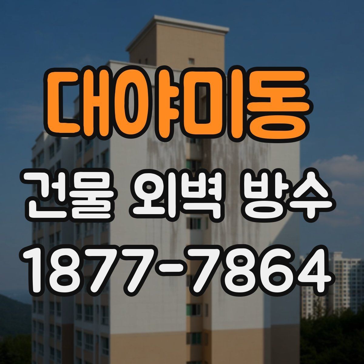 대야미동 건물 외벽 방수 현장 사진으로 보는 주요 포인트