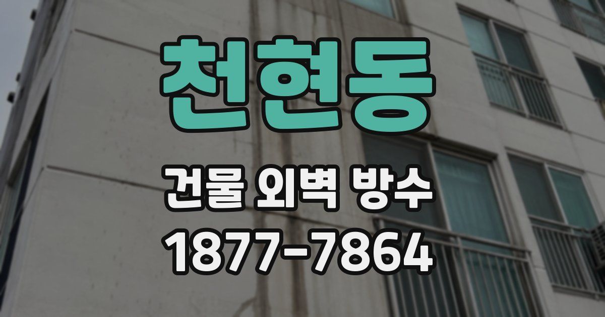 천현동 건물 외벽 방수