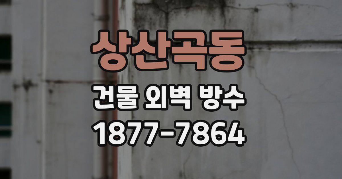 상산곡동 건물 외벽 방수