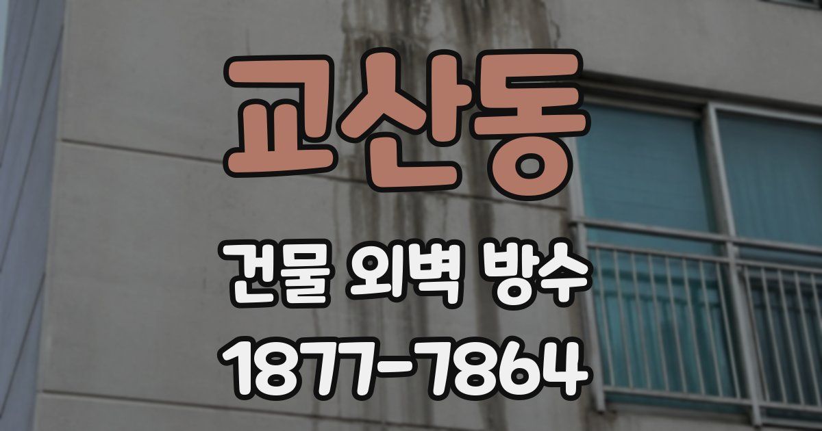 교산동 건물 외벽 방수