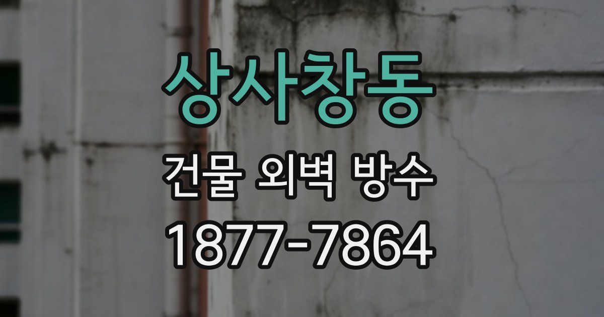 상사창동 건물 외벽 방수