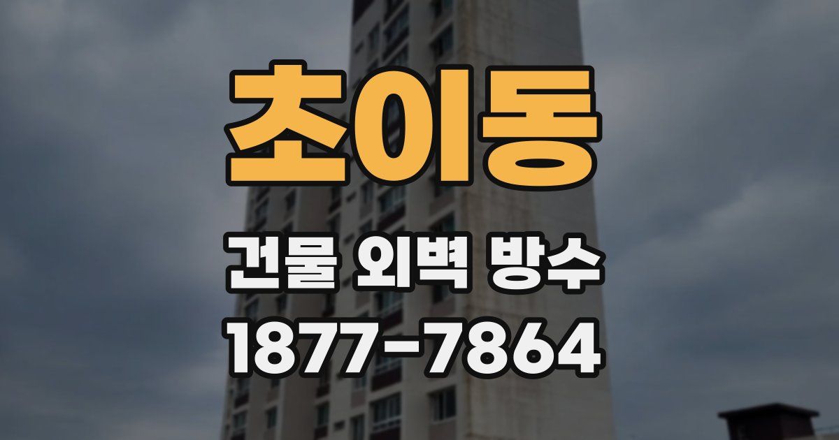 초이동 건물 외벽 방수