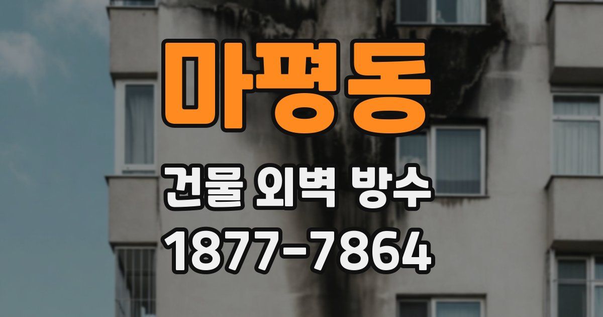 마평동 건물 외벽 방수