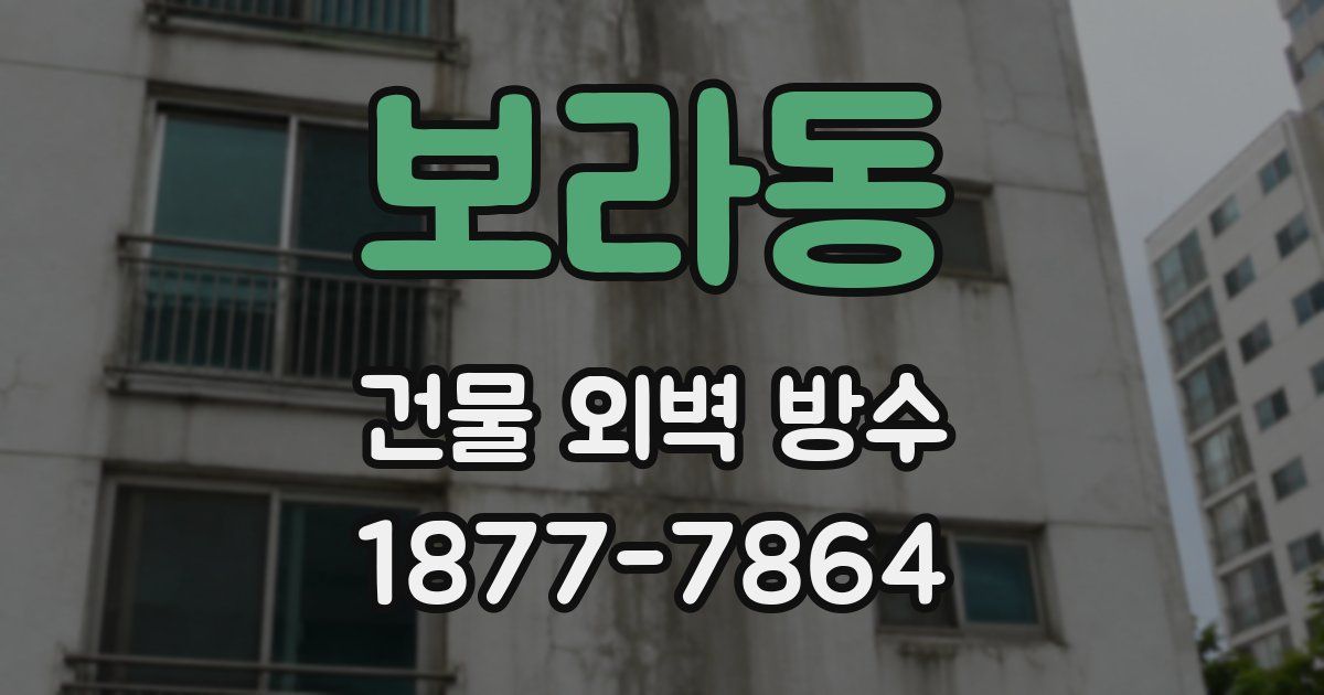 보라동 건물 외벽 방수