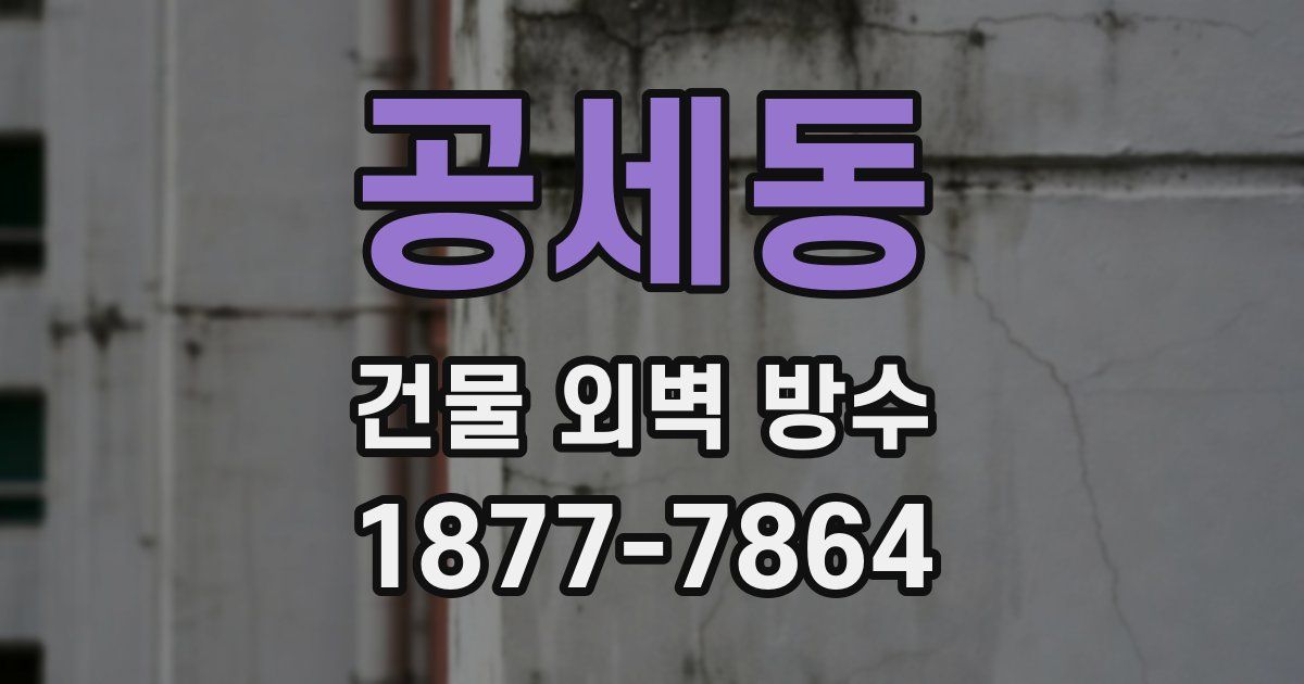 공세동 건물 외벽 방수