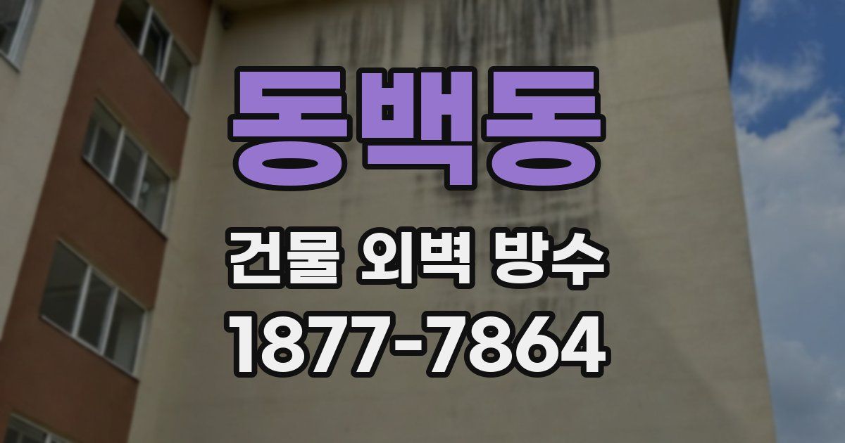 동백동 건물 외벽 방수