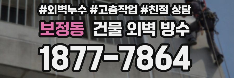 보정동 건물 외벽 방수