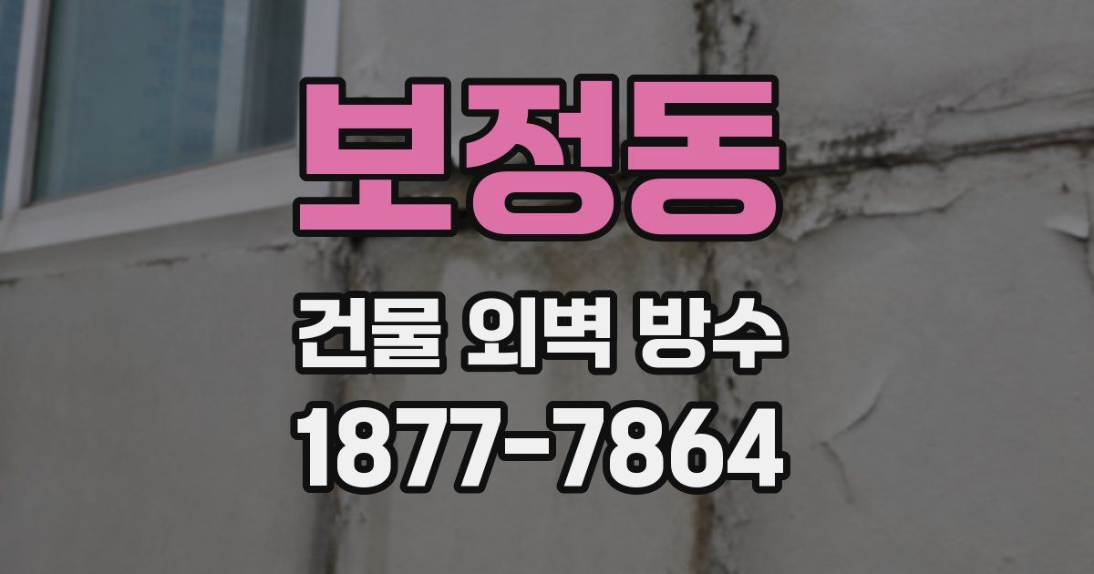 보정동 건물 외벽 방수