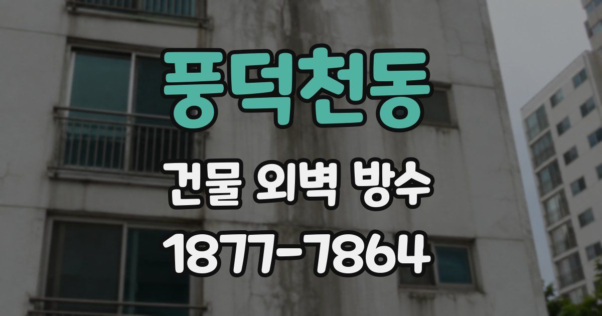 풍덕천동 건물 외벽 방수