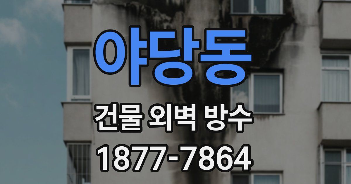 야당동 건물 외벽 방수