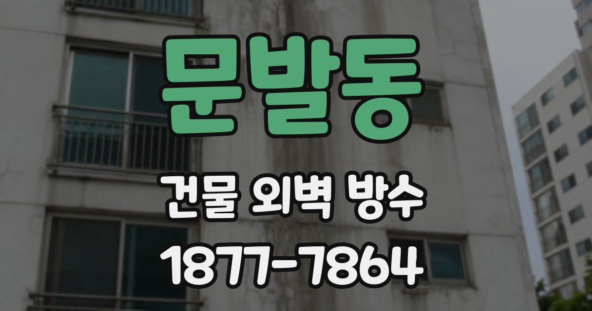 문발동 건물 외벽 방수